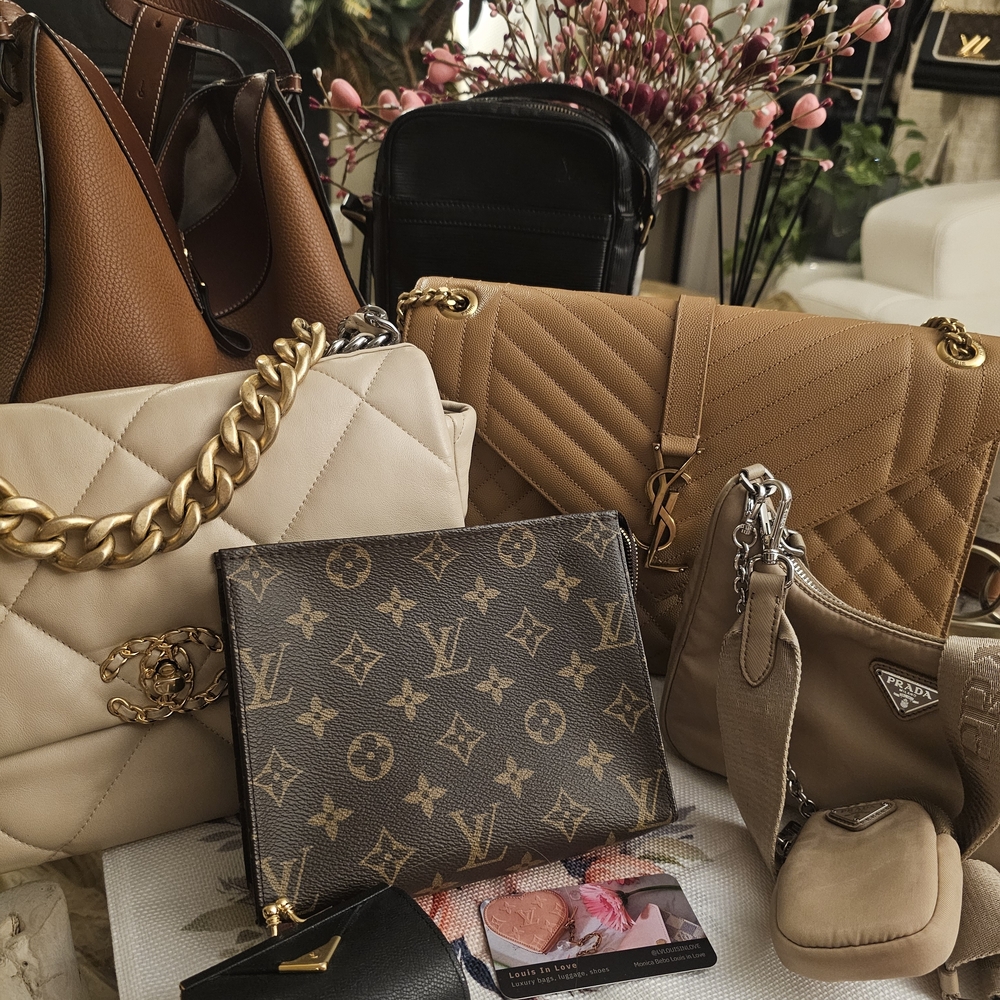 Brown and Beige Designer Women's Bag